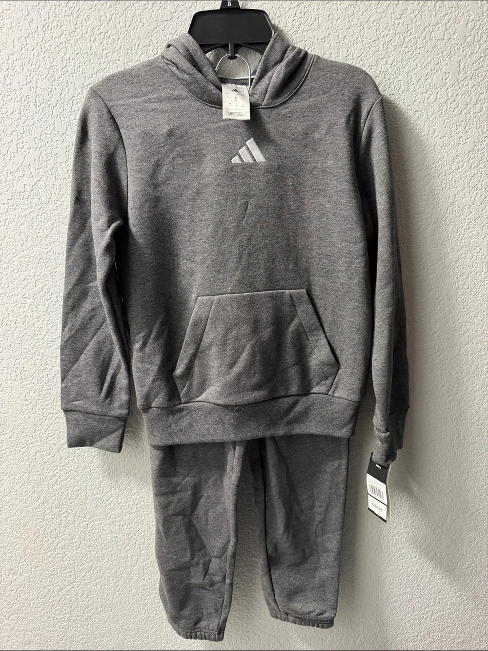 adidas Kids Gray Hoodie & Joggers Set
